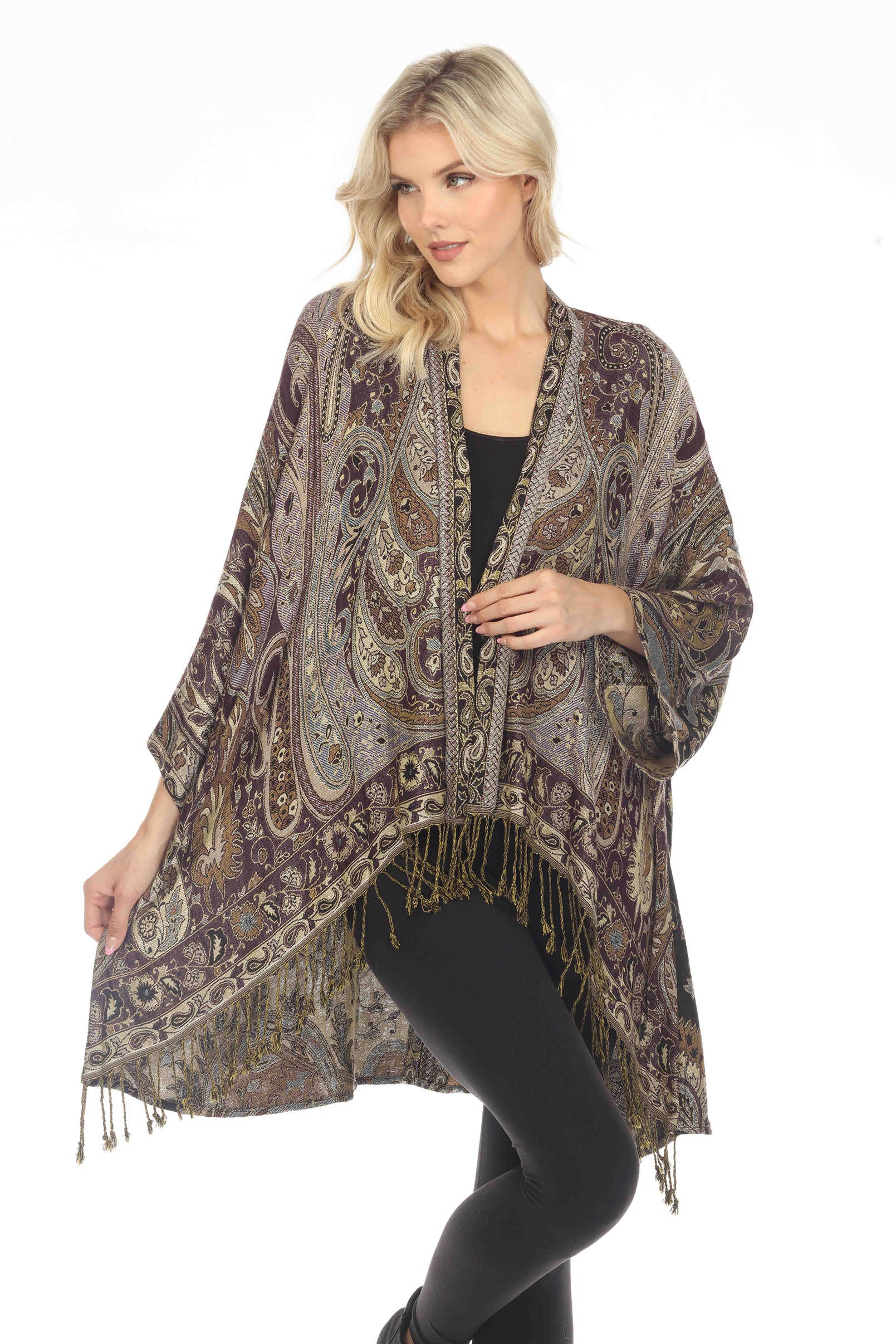 Exquisite_Espresso_Long_Kimono_Jacket_Front-View