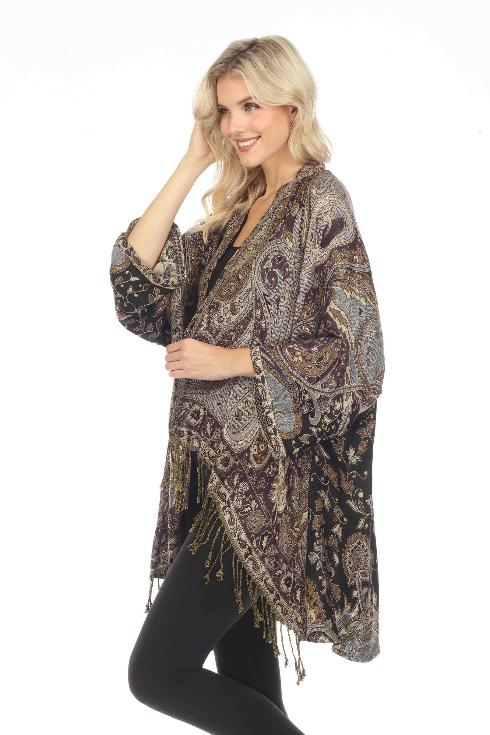 Exquisite_Espresso_Long_Kimono_Jacket_Side-View