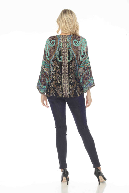 Tender Turquoise Embroidered Short Back View